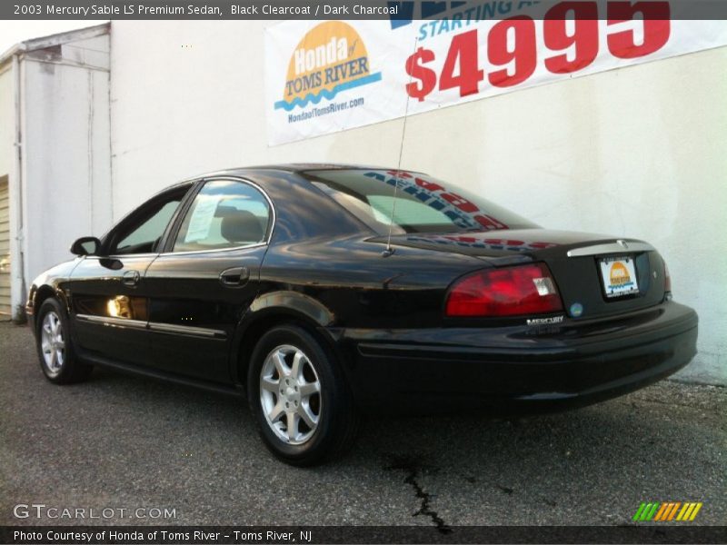 Black Clearcoat / Dark Charcoal 2003 Mercury Sable LS Premium Sedan