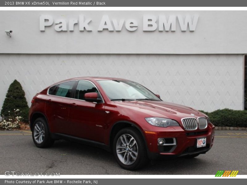 Vermilion Red Metallic / Black 2013 BMW X6 xDrive50i