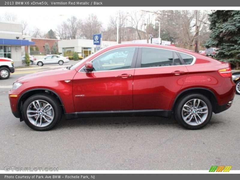 Vermilion Red Metallic / Black 2013 BMW X6 xDrive50i