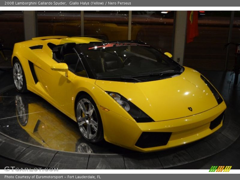 Giallo Halys (Yellow) / Nero Perseus 2008 Lamborghini Gallardo Spyder