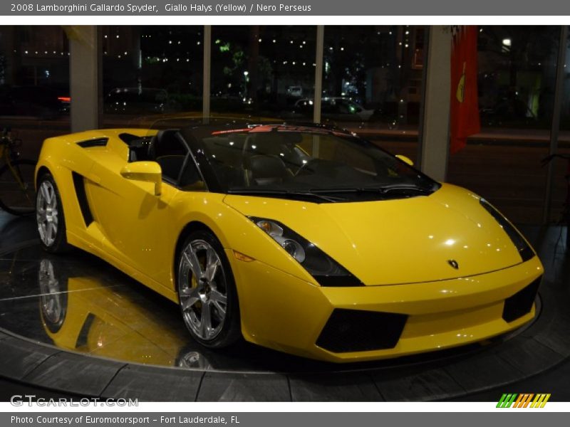 Giallo Halys (Yellow) / Nero Perseus 2008 Lamborghini Gallardo Spyder