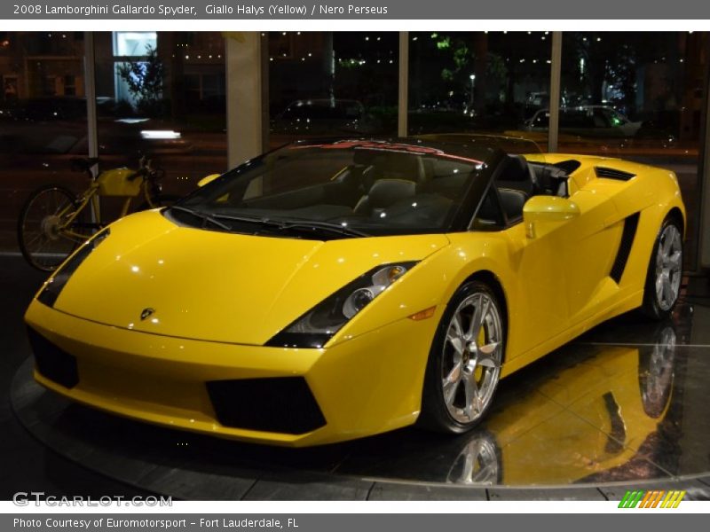 Giallo Halys (Yellow) / Nero Perseus 2008 Lamborghini Gallardo Spyder