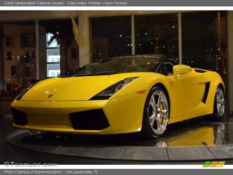 Giallo Halys (Yellow) / Nero Perseus 2008 Lamborghini Gallardo Spyder