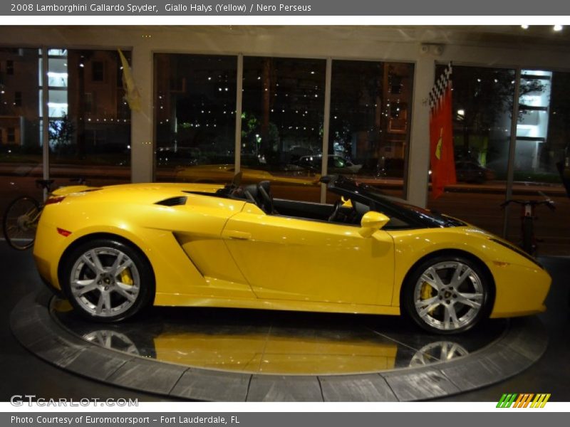 Giallo Halys (Yellow) / Nero Perseus 2008 Lamborghini Gallardo Spyder