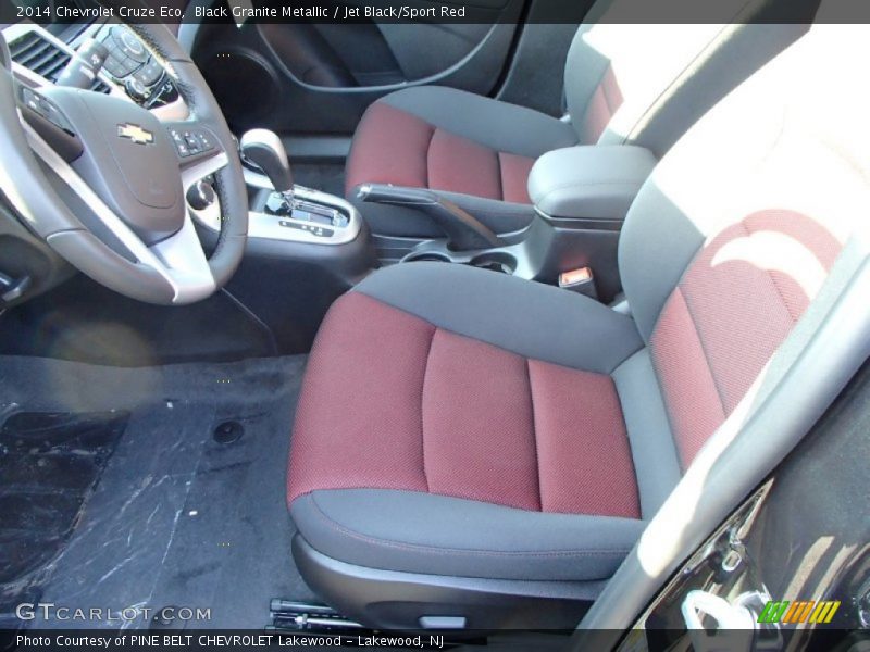 Black Granite Metallic / Jet Black/Sport Red 2014 Chevrolet Cruze Eco