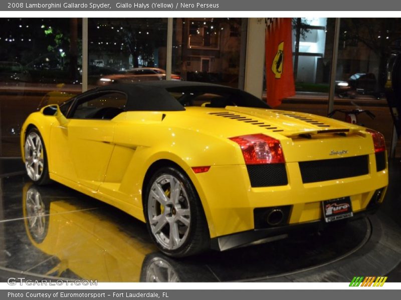 Giallo Halys (Yellow) / Nero Perseus 2008 Lamborghini Gallardo Spyder