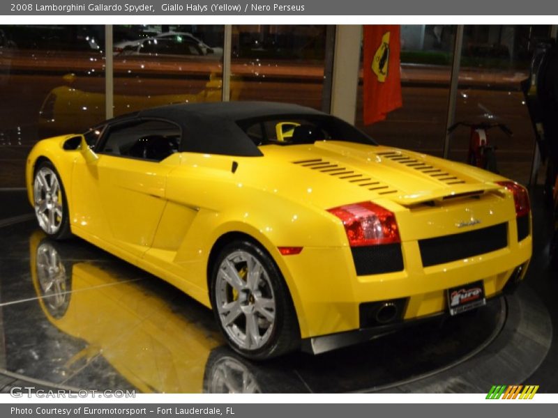 Giallo Halys (Yellow) / Nero Perseus 2008 Lamborghini Gallardo Spyder