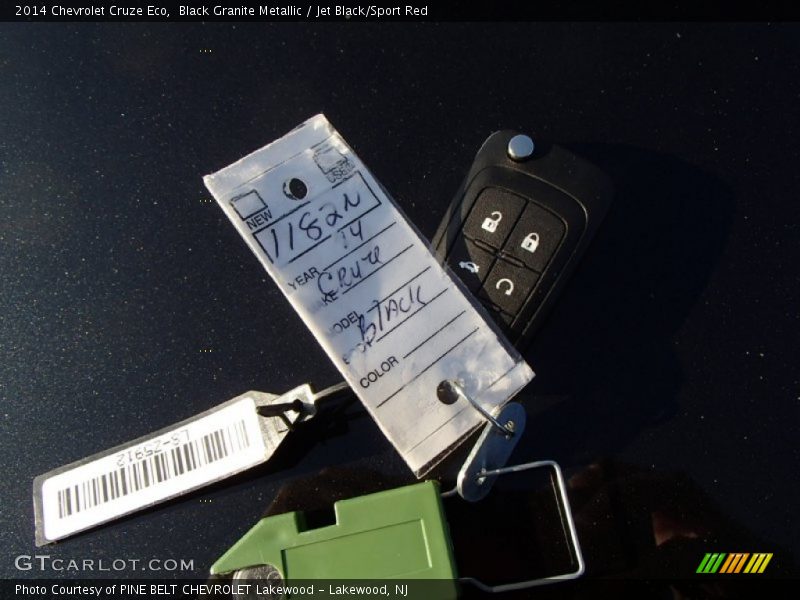 Black Granite Metallic / Jet Black/Sport Red 2014 Chevrolet Cruze Eco