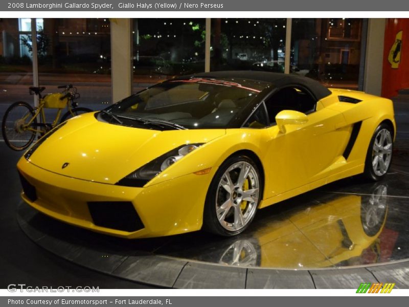 Giallo Halys (Yellow) / Nero Perseus 2008 Lamborghini Gallardo Spyder