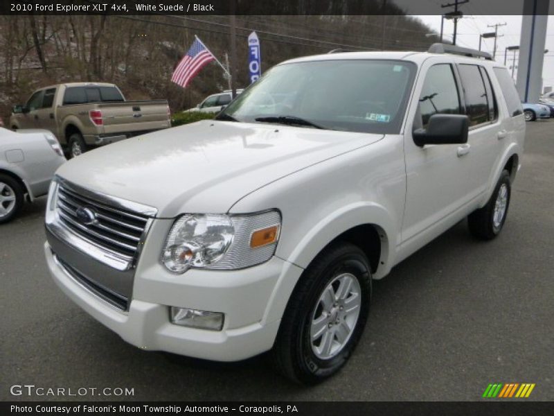 White Suede / Black 2010 Ford Explorer XLT 4x4