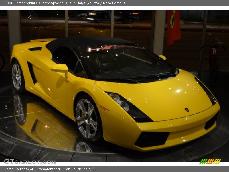 Giallo Halys (Yellow) / Nero Perseus 2008 Lamborghini Gallardo Spyder