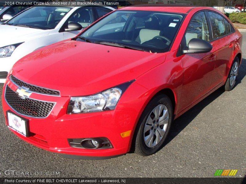 Red Hot / Jet Black/Medium Titanium 2014 Chevrolet Cruze LS