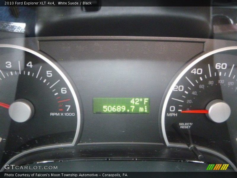 White Suede / Black 2010 Ford Explorer XLT 4x4