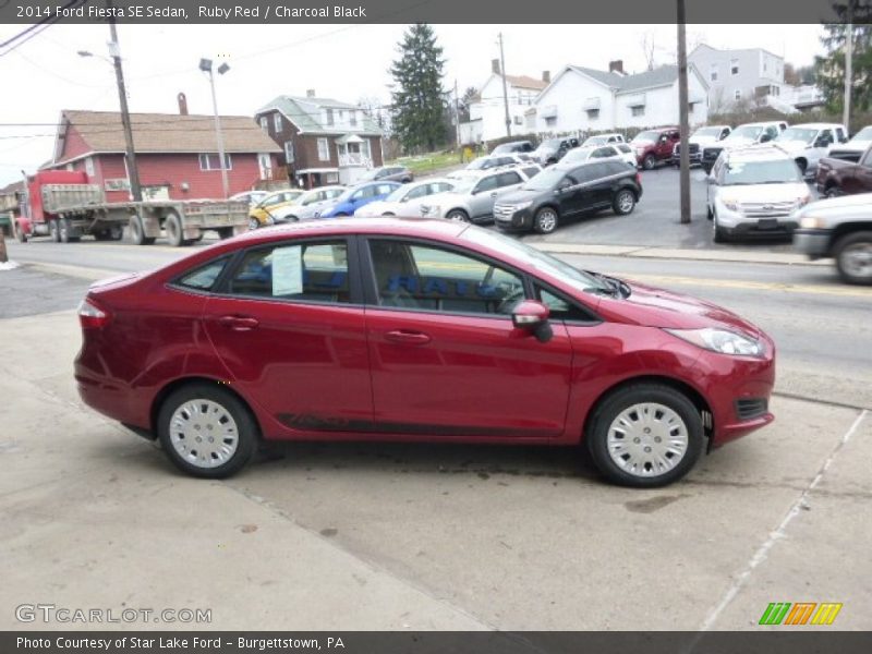 Ruby Red / Charcoal Black 2014 Ford Fiesta SE Sedan