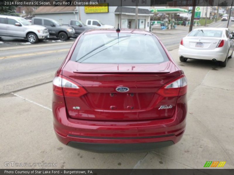 Ruby Red / Charcoal Black 2014 Ford Fiesta SE Sedan