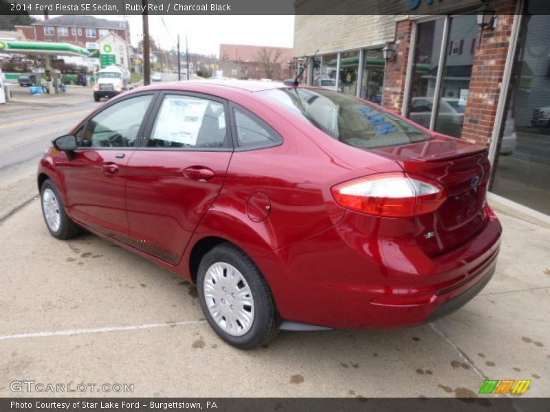 Ruby Red / Charcoal Black 2014 Ford Fiesta SE Sedan