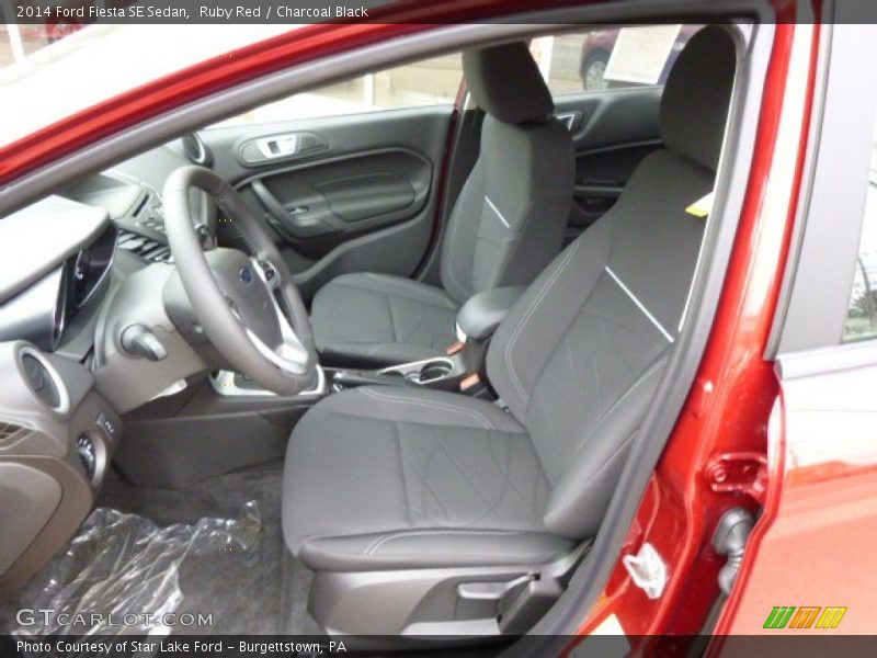 Ruby Red / Charcoal Black 2014 Ford Fiesta SE Sedan