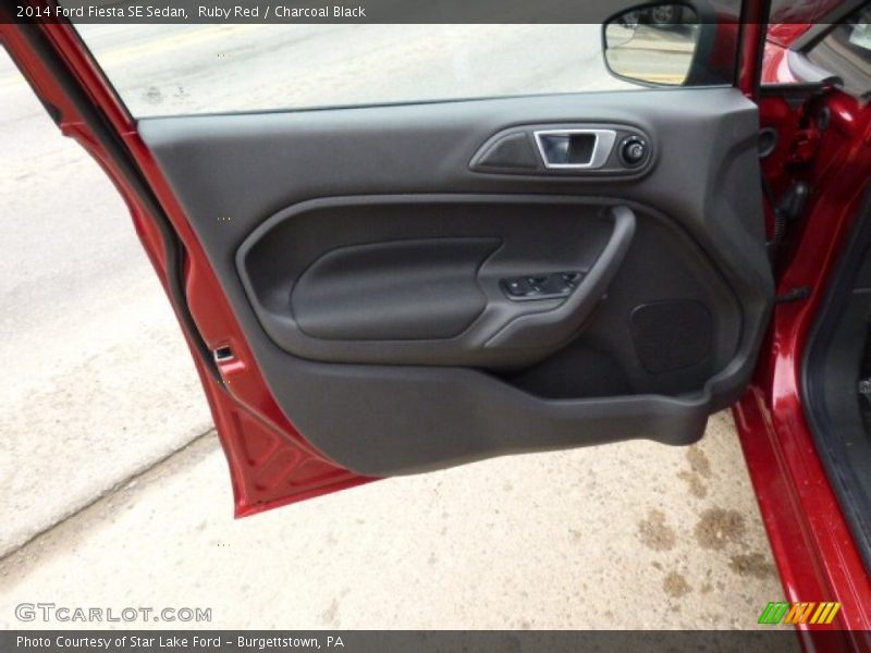 Ruby Red / Charcoal Black 2014 Ford Fiesta SE Sedan