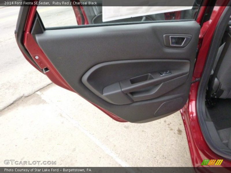 Ruby Red / Charcoal Black 2014 Ford Fiesta SE Sedan
