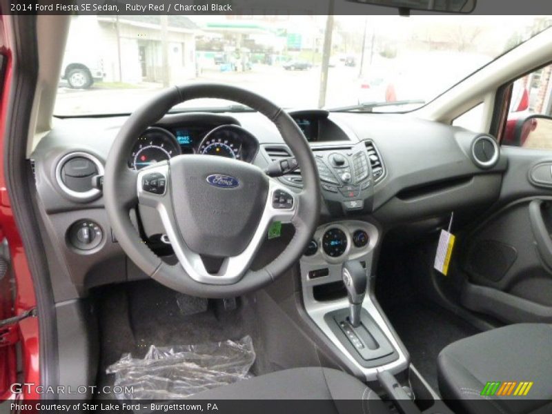 Ruby Red / Charcoal Black 2014 Ford Fiesta SE Sedan