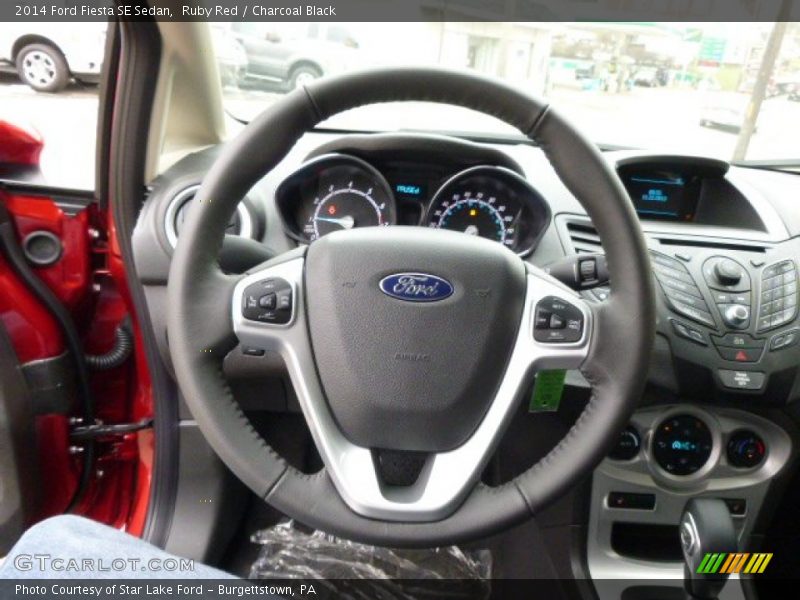 Ruby Red / Charcoal Black 2014 Ford Fiesta SE Sedan