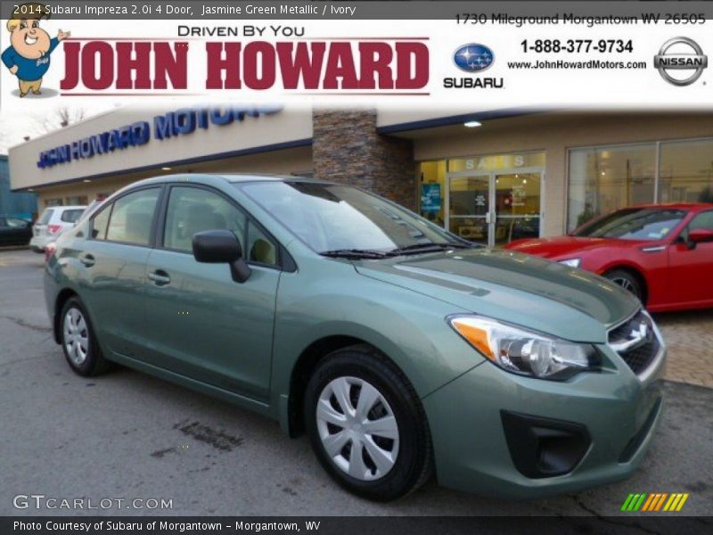 Jasmine Green Metallic / Ivory 2014 Subaru Impreza 2.0i 4 Door