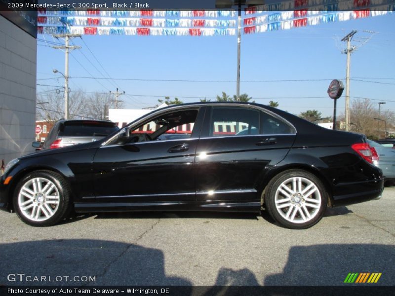 Black / Black 2009 Mercedes-Benz C 300 Sport
