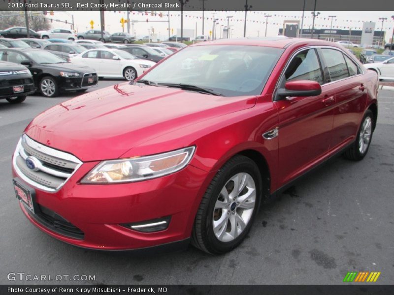 Red Candy Metallic / Charcoal Black 2010 Ford Taurus SEL
