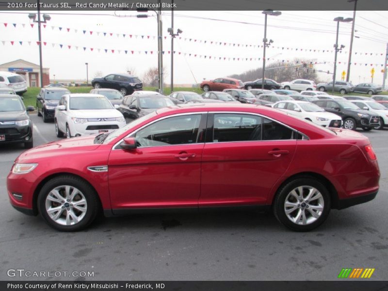 Red Candy Metallic / Charcoal Black 2010 Ford Taurus SEL