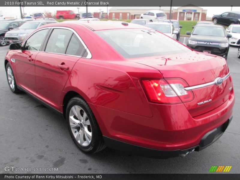 Red Candy Metallic / Charcoal Black 2010 Ford Taurus SEL