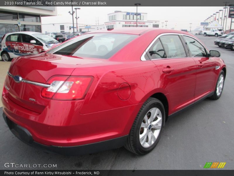 Red Candy Metallic / Charcoal Black 2010 Ford Taurus SEL