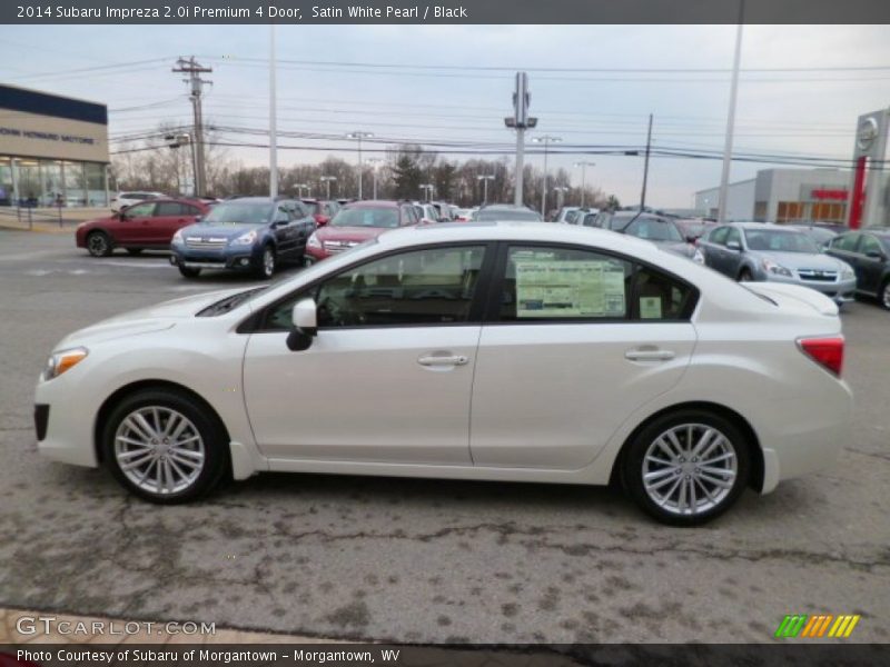 Satin White Pearl / Black 2014 Subaru Impreza 2.0i Premium 4 Door