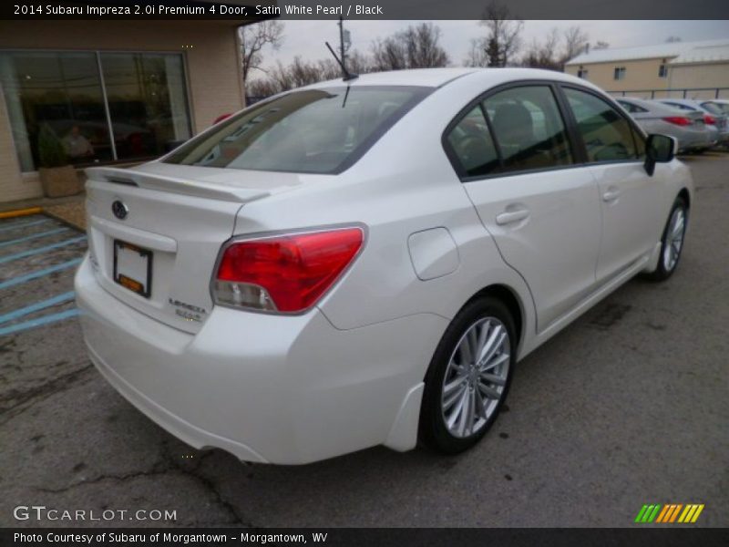 Satin White Pearl / Black 2014 Subaru Impreza 2.0i Premium 4 Door