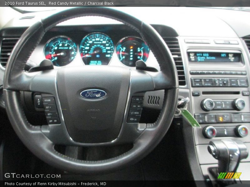Red Candy Metallic / Charcoal Black 2010 Ford Taurus SEL