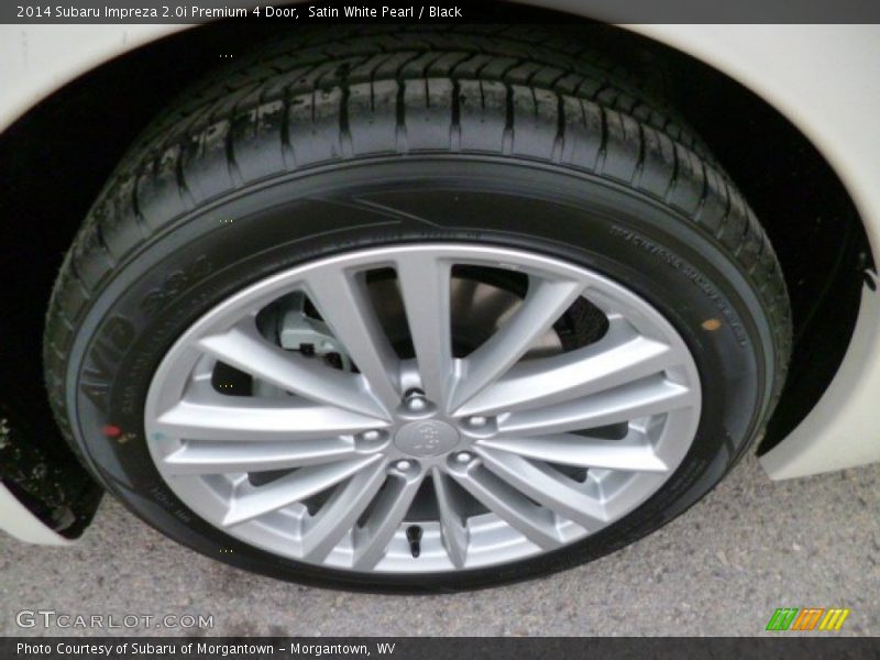 Satin White Pearl / Black 2014 Subaru Impreza 2.0i Premium 4 Door