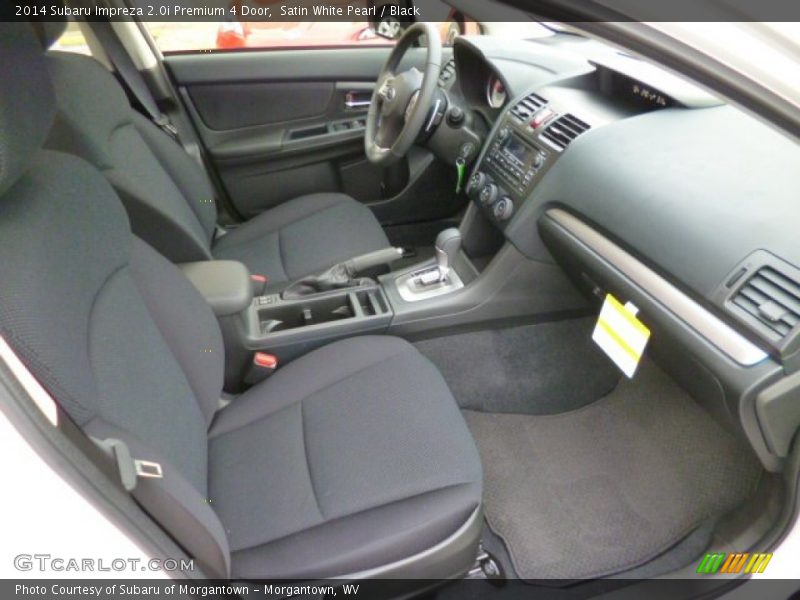 Satin White Pearl / Black 2014 Subaru Impreza 2.0i Premium 4 Door