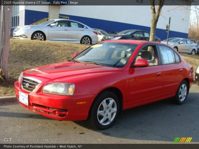 Rally Red / Beige 2005 Hyundai Elantra GT Sedan