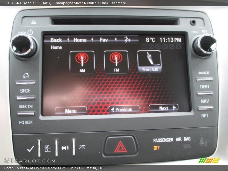 Champagne Silver Metallic / Dark Cashmere 2014 GMC Acadia SLT AWD