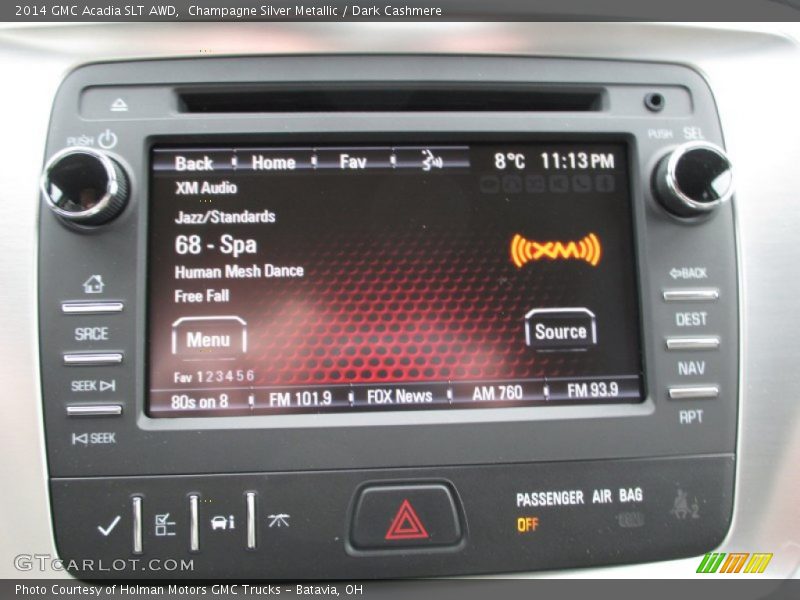 Champagne Silver Metallic / Dark Cashmere 2014 GMC Acadia SLT AWD