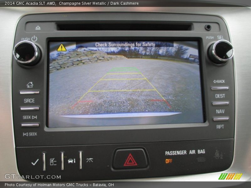 Champagne Silver Metallic / Dark Cashmere 2014 GMC Acadia SLT AWD