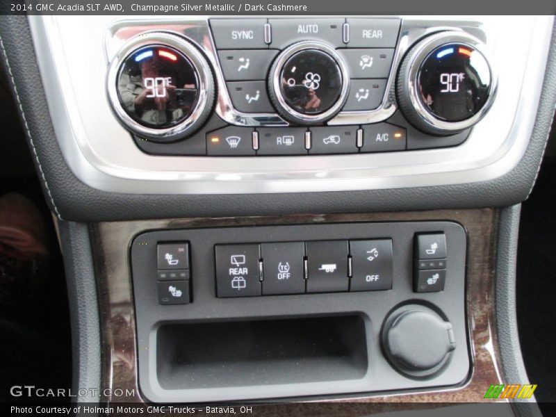 Champagne Silver Metallic / Dark Cashmere 2014 GMC Acadia SLT AWD