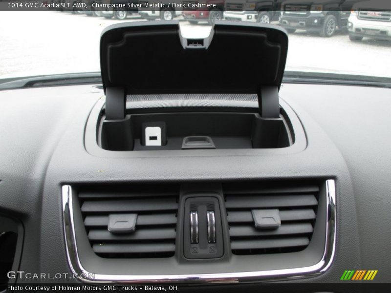 Champagne Silver Metallic / Dark Cashmere 2014 GMC Acadia SLT AWD