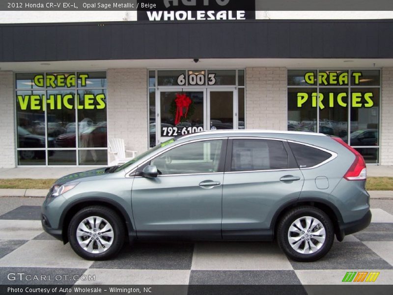 Opal Sage Metallic / Beige 2012 Honda CR-V EX-L