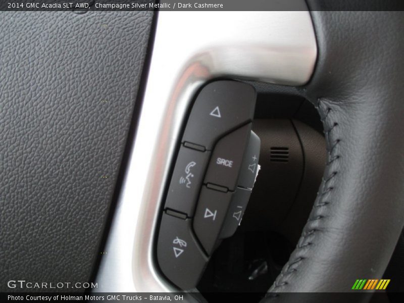 Champagne Silver Metallic / Dark Cashmere 2014 GMC Acadia SLT AWD