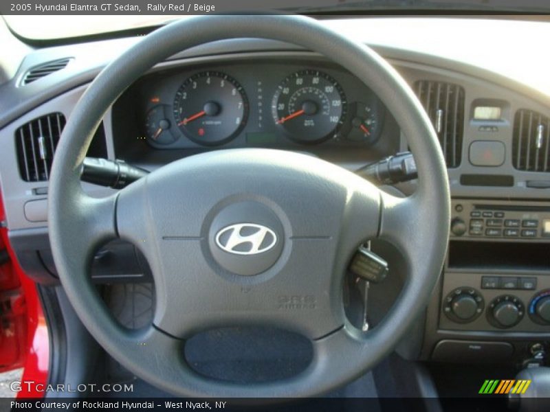 Rally Red / Beige 2005 Hyundai Elantra GT Sedan