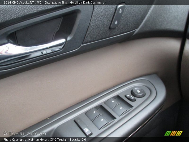 Champagne Silver Metallic / Dark Cashmere 2014 GMC Acadia SLT AWD