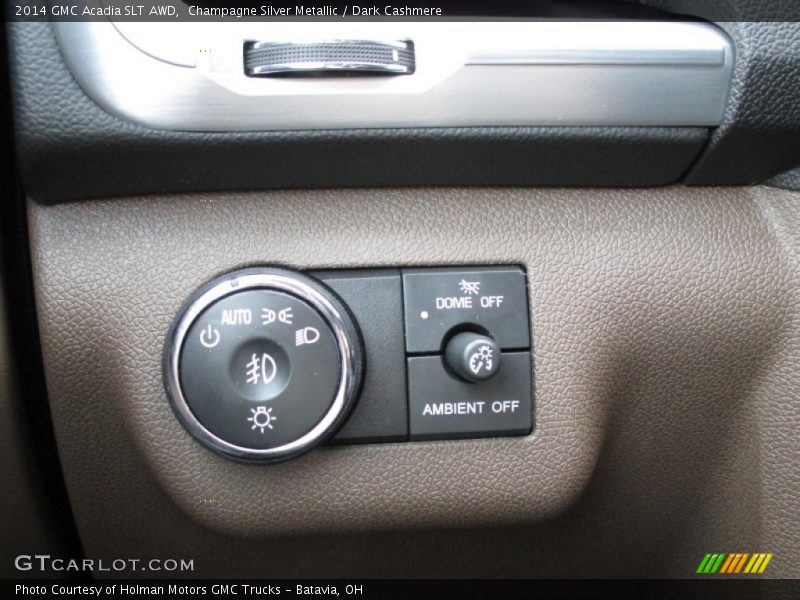 Champagne Silver Metallic / Dark Cashmere 2014 GMC Acadia SLT AWD