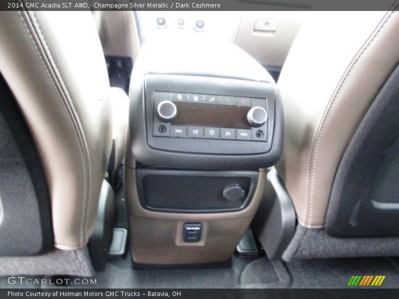 Champagne Silver Metallic / Dark Cashmere 2014 GMC Acadia SLT AWD
