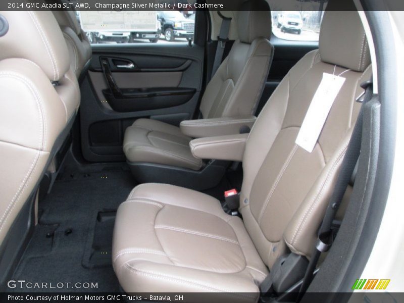 Champagne Silver Metallic / Dark Cashmere 2014 GMC Acadia SLT AWD