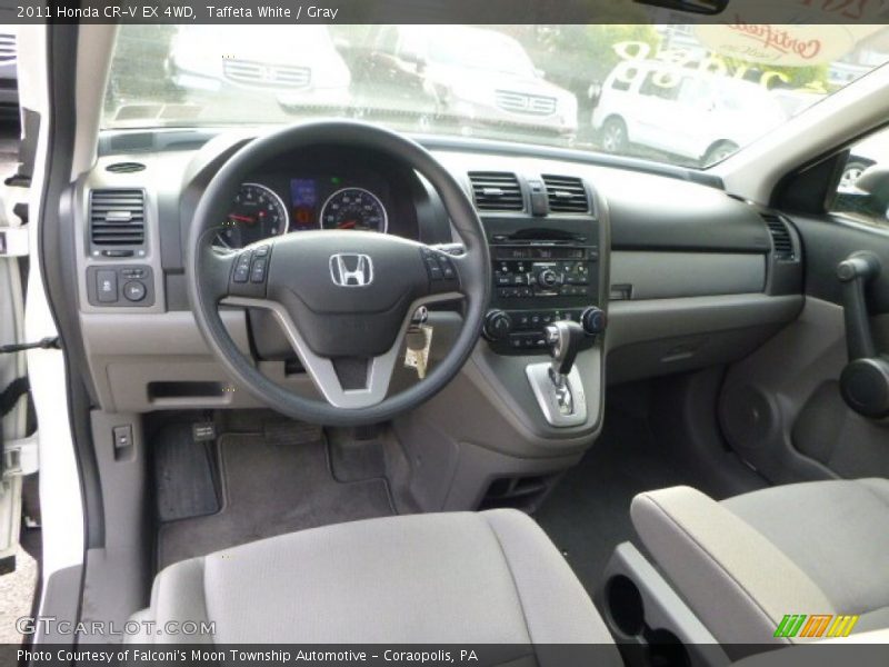 Taffeta White / Gray 2011 Honda CR-V EX 4WD